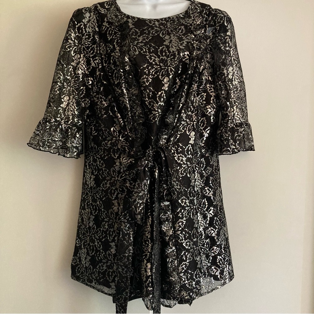 The Vampire’s Wife x H&M Black and Silver Lace Mini Dress